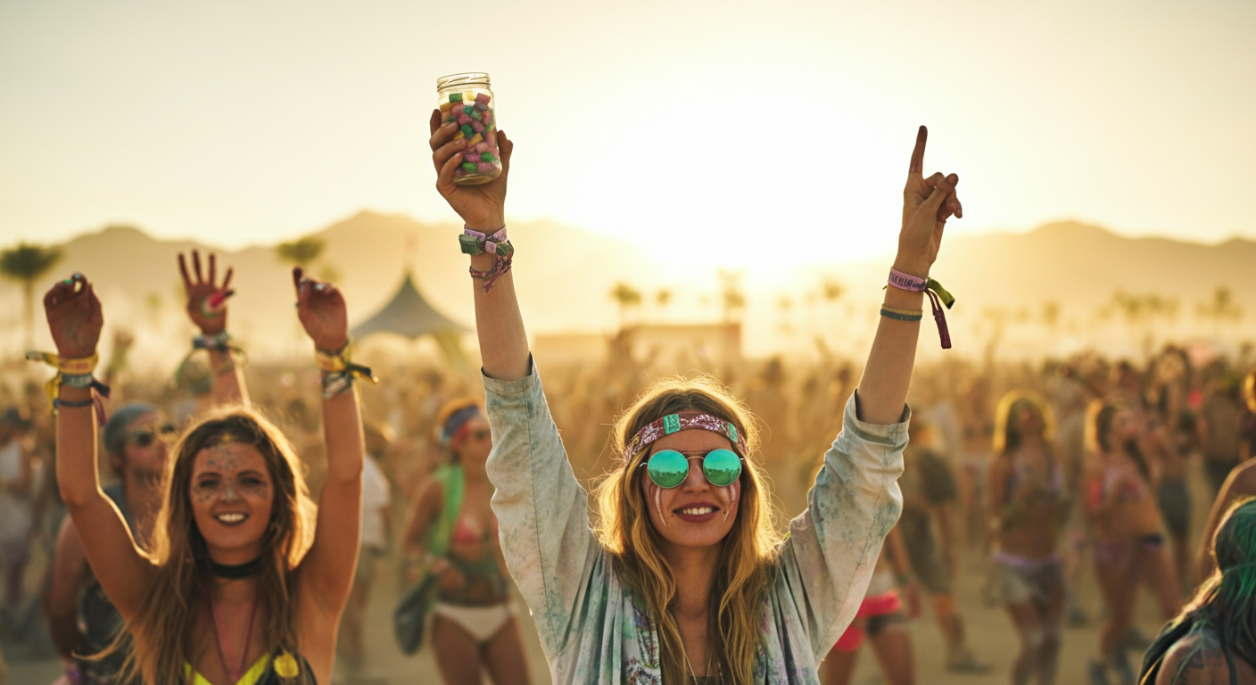 burning man food tips that actually beat heat - Urge rave festival Candy